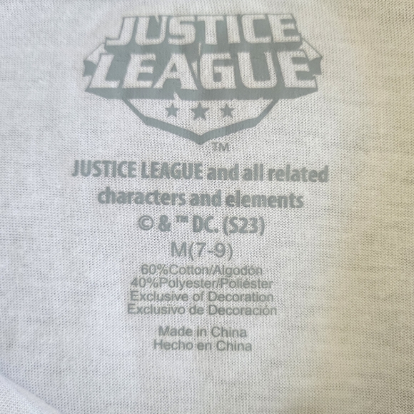 Justice League Womens White Short Sleeve "Super Powers" Graphic Tee, Size M - Picture 3 of 9